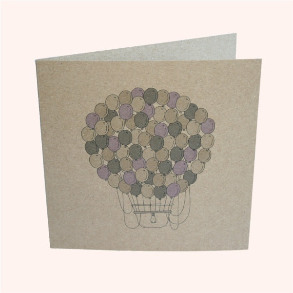 eco greeting card with Balloon design
