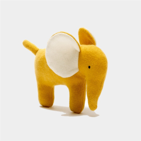 Organic Mustard Elephant Toy - Ethical Soft Toy