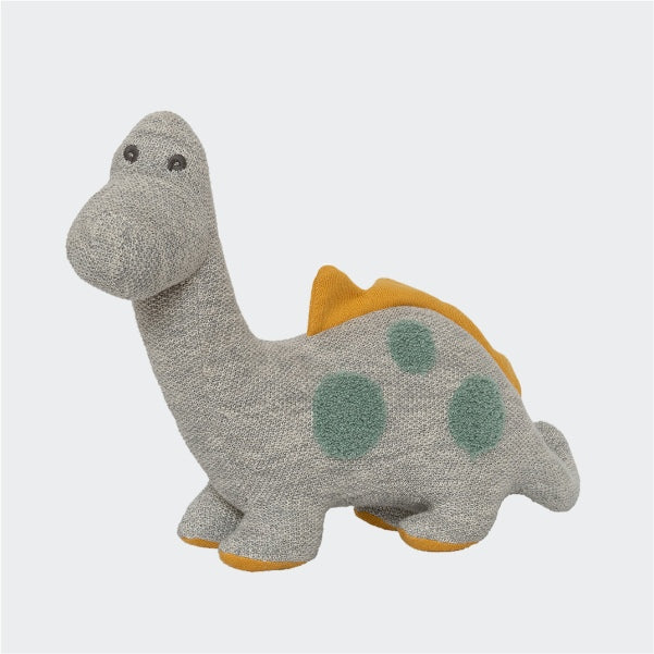 Grey Teal Diplodocus - Large Organic Cotton Dinosaur
