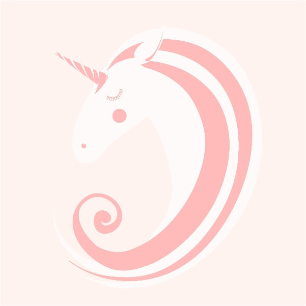 Pink organic cotton unicorn t-shirt for girls – eco-friendly, soft, and hand-printed