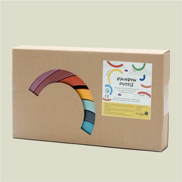 Contemporary Wooden Rainbow Toy