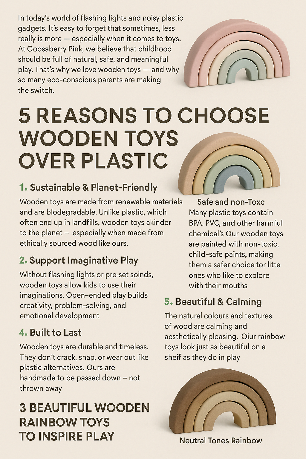 🌿 Why Wooden Toys Are Better Than Plastic (and 3 Beautiful Examples)