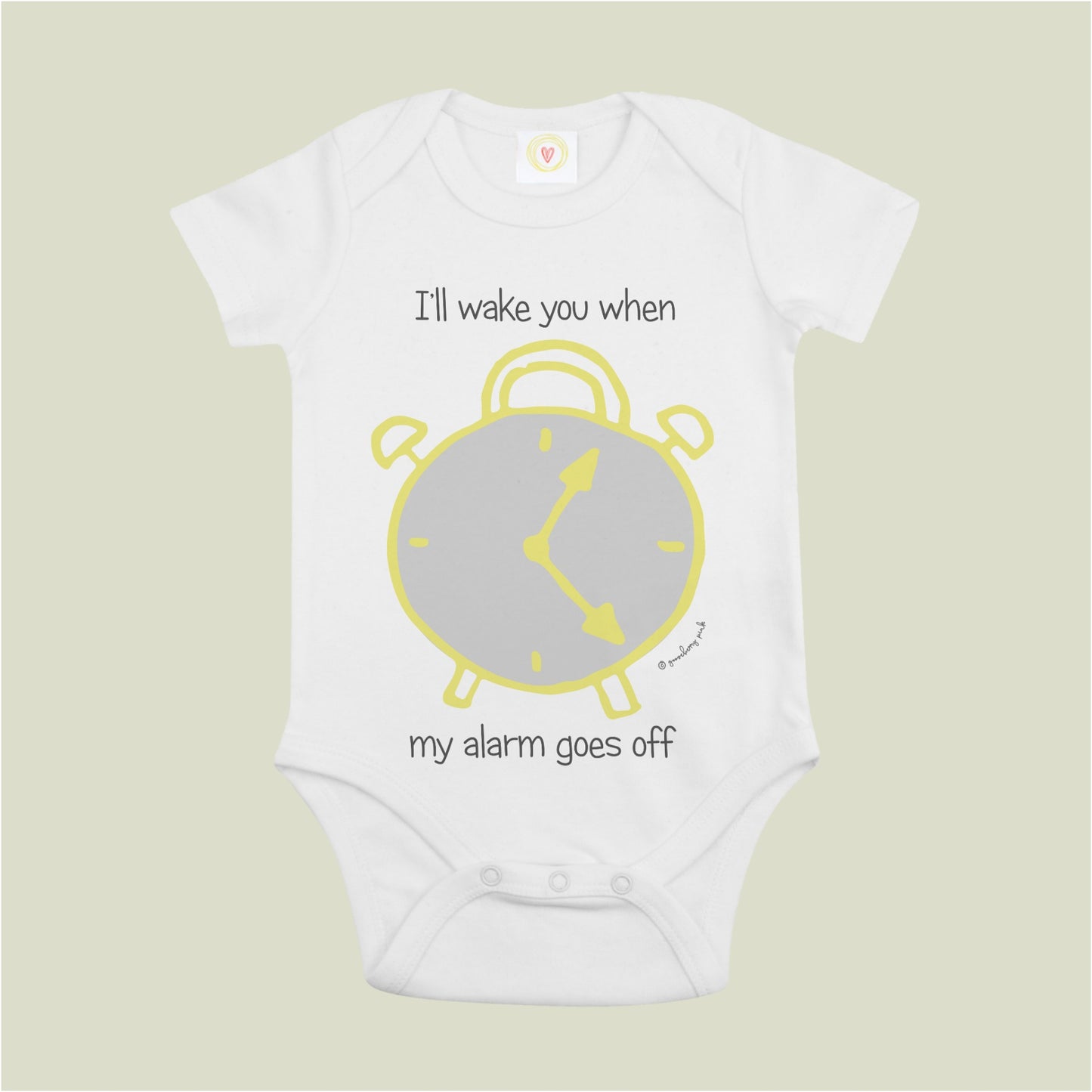 GOTS certified organic baby grow with envelope neck