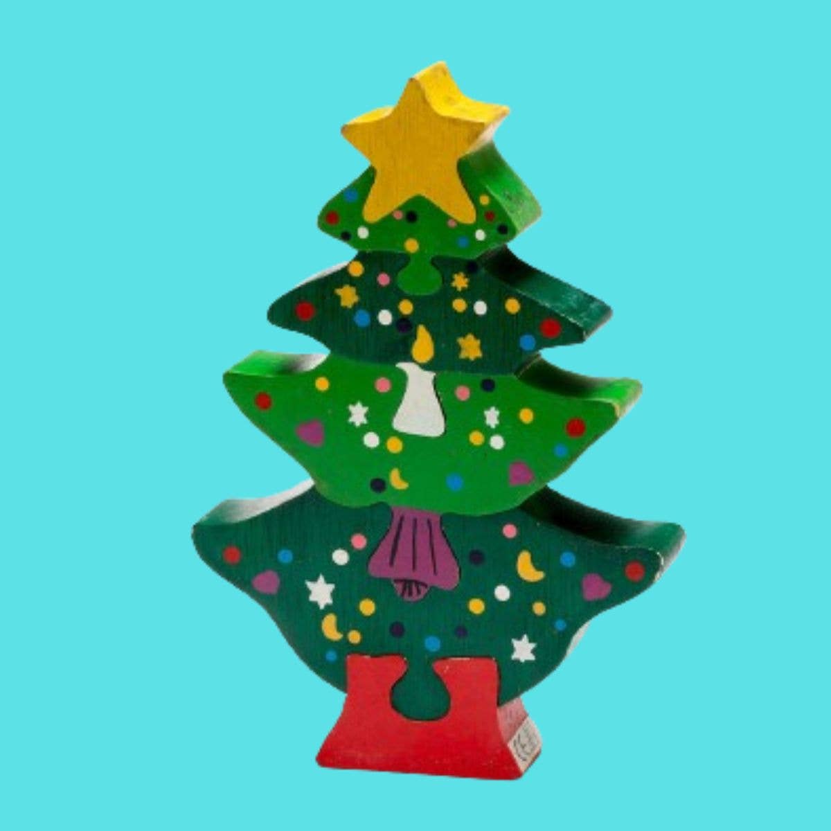 Wooden Christmas Tree Puzzle – Fair Trade, Handmade & Eco-Friendly Toddler Toy