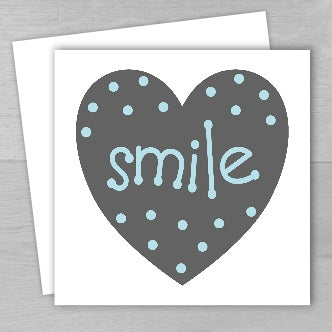 Smile Card - Heart design on Recycled Card