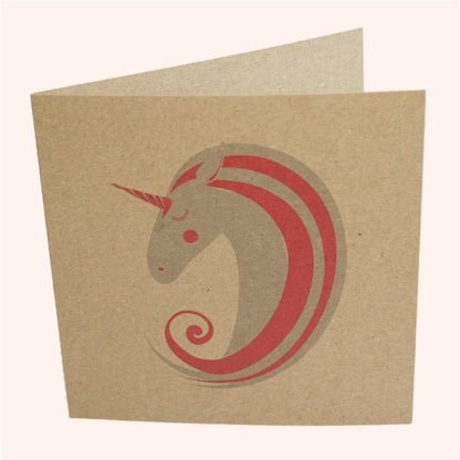 Unicorn Card - Eco-Friendly Kraft Card
