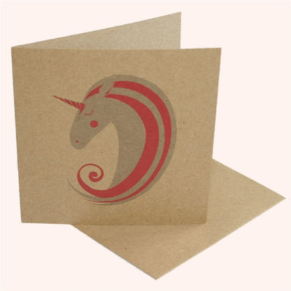 Unicorn Card - Eco-Friendly Kraft Card
