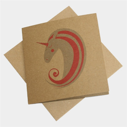 Unicorn Card - Eco-Friendly Kraft Card