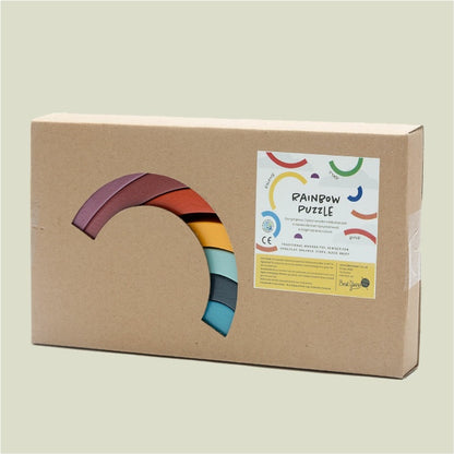 Large Contemporary Sustainable Wooden Rainbow | Natural Toy for Open-Ended Play