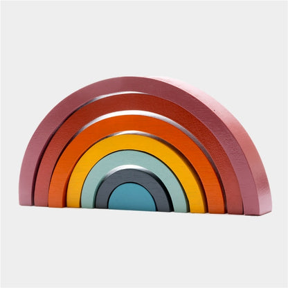 Large Contemporary Sustainable Wooden Rainbow | Natural Toy for Open-Ended Play